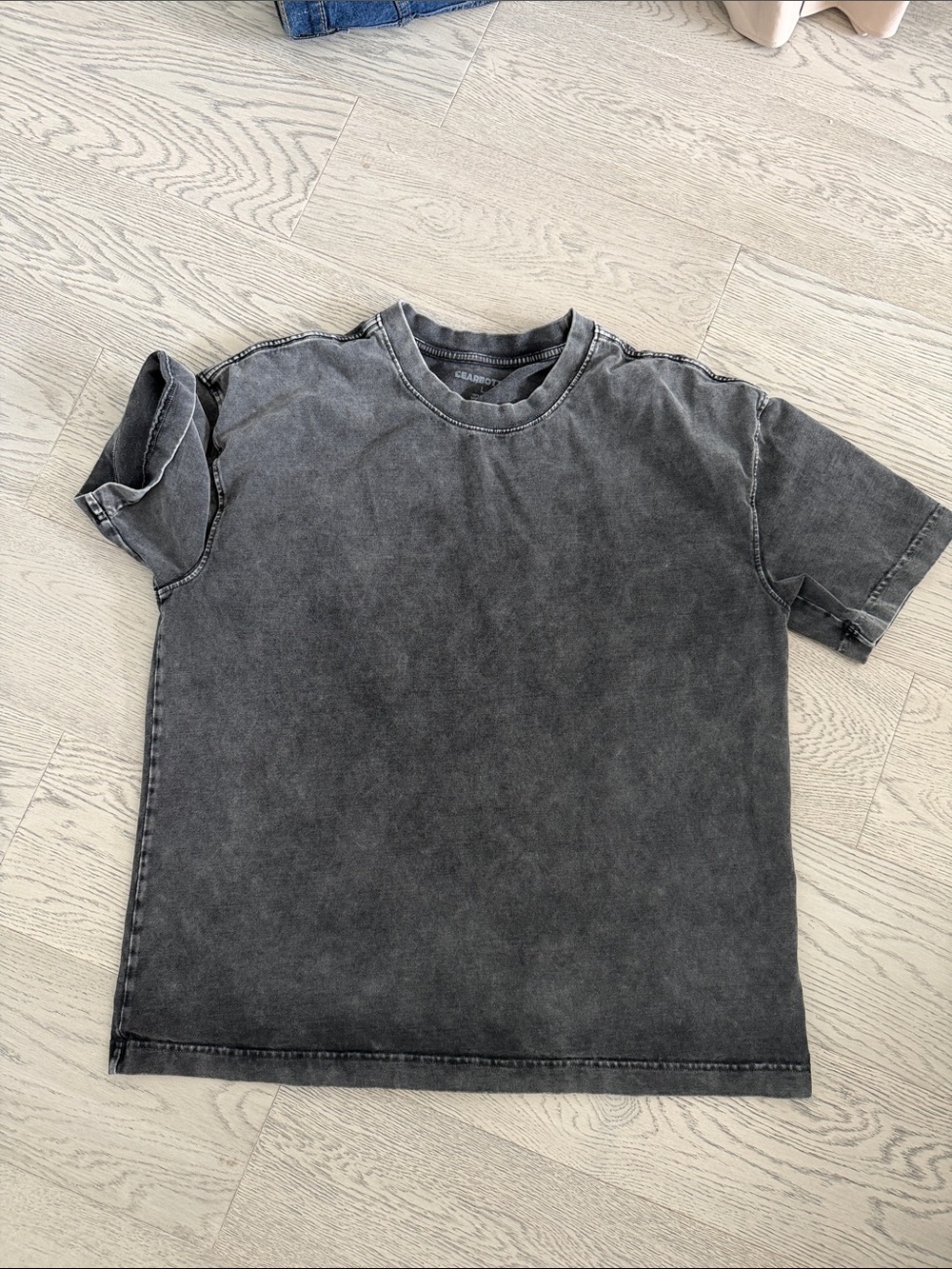Bearbottom Washed Black Crew Neck Men's T-Shirt